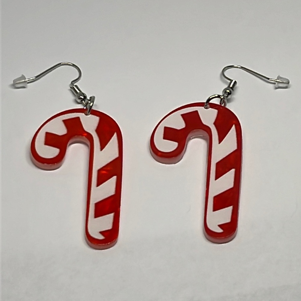 Earrings‎ Candy Cane Christmas Holiday
